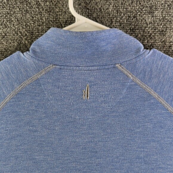 Johnnie-o Natural Performance XXL Rayon Spandex Blue Heathered 1/4 Zip Pullover - Picture 13 of 13